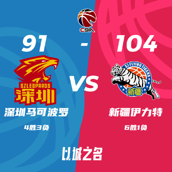 新疆104-91轻取深圳 阿不都20+10 齐麟18分 沈梓捷11+10