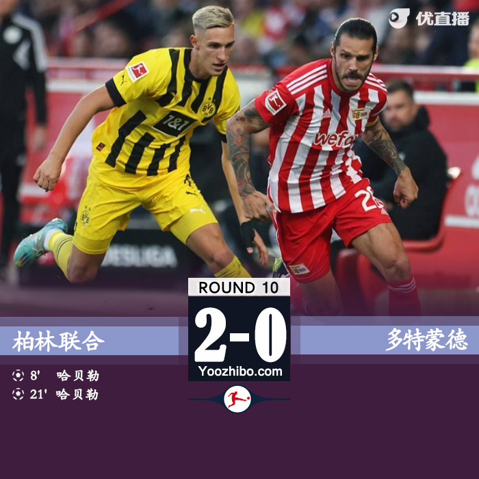 <a href=/zuqiugaoqing/dortmund/ target=_blank class=infotextkey>多特蒙德</a>0-2柏林联合 科贝尔“超巨失误”送礼哈贝勒双响