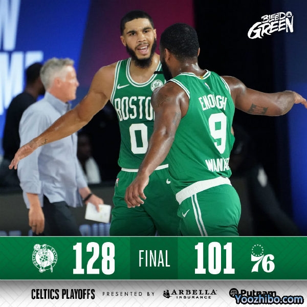 <a href=/lanqiugaoqing/celtics/ target=_blank class=infotextkey>凯尔特人</a>再胜<a href=/lanqiugaoqing/76ers/ target=_blank class=infotextkey>76人</a>大比分2-0！